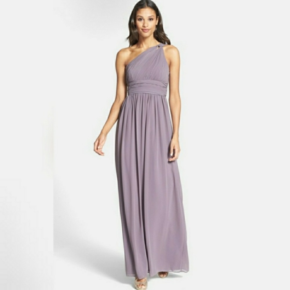Donna Morgan Rachel One Shoulder Dress Chiffon